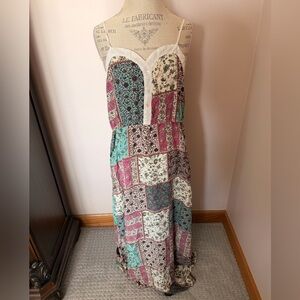 Paisley print maxi dress